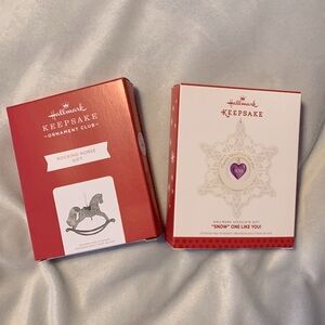 Hallmark keepsake ornament clue silver rocking horse gift  Snow one like you